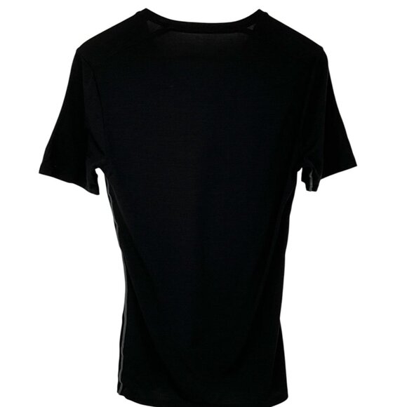 Icebreaker Merino Anatomica Short Sleeve V Neck T Shirt Heather Black Size Small - Picture 4 of 6